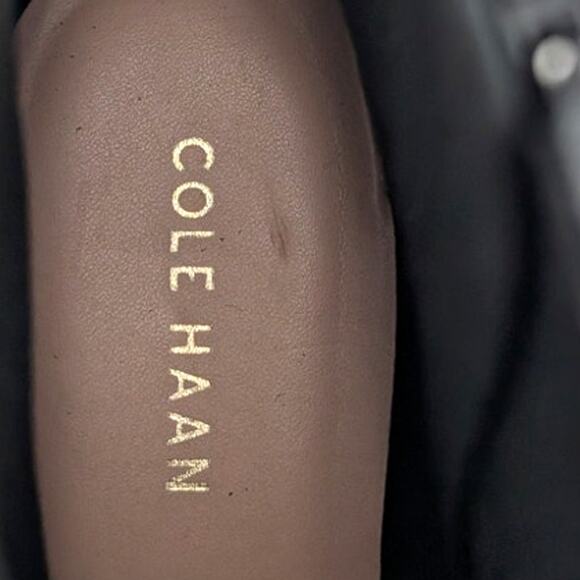 Cole Haan Naia Pointed Toe Block Heel Booties Women's Black Size US6.5B - Picture 6 of 9